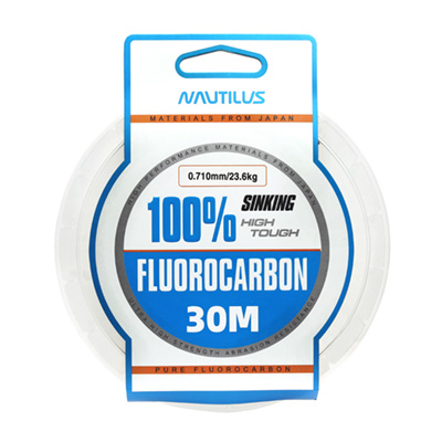 Леска Nautilus Fluorocarbon 100% 0,710мм.,23,6кг, 30м.clean NEW